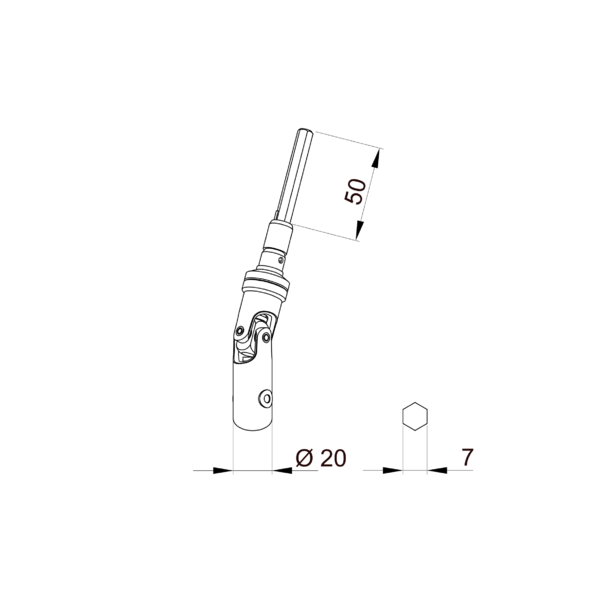 Magnetic Cardan joint